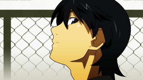 Araragi Koyomi's Reflective Moment in Monogatari Series wallpaper