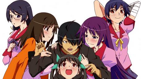 Monogatari Series Ensemble Cast Display wallpaper
