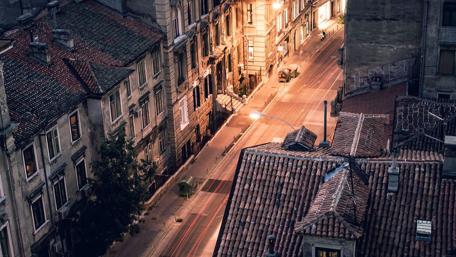 Old City Streets at Nightfall wallpaper