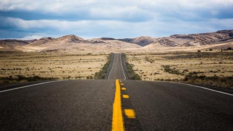 Endless Road Through Rolling Hills wallpaper