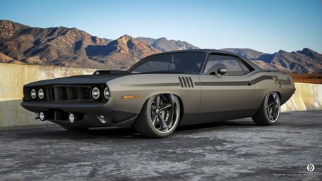 Vintage Muscle Car Power Display wallpaper