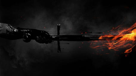 Infernal Archer in the Shadows wallpaper