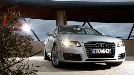 Sleek Audi A7 in Urban Setting wallpaper