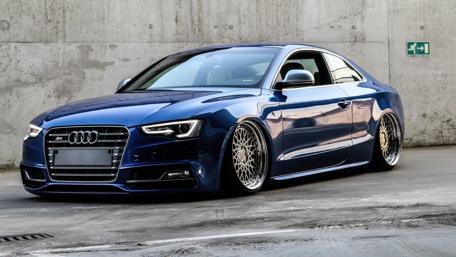 Sleek Blue Audi A5 Sport Sedan Wallpaper wallpaper