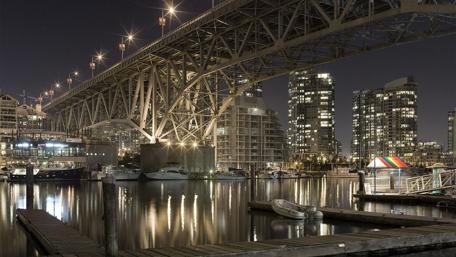 Urban Nightscape Under the Bridge wallpaper