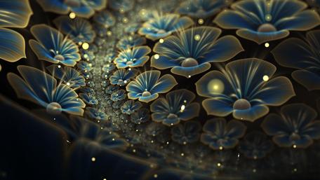 Glowing Floral Fantasy wallpaper
