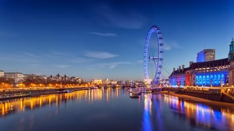 Vibrant City Lights at Dusk wallpaper