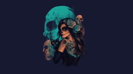 Mysterious Maiden of the Macabre wallpaper