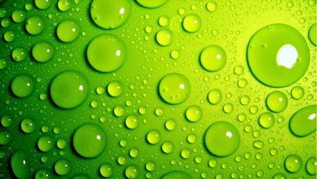Vibrant Green Droplets Abstract Background wallpaper