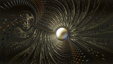 Enigmatic Radiance in Fractal Dimensions wallpaper