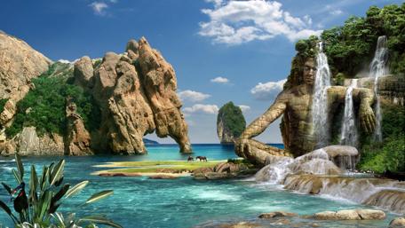 Fantasy paradise wallpaper
