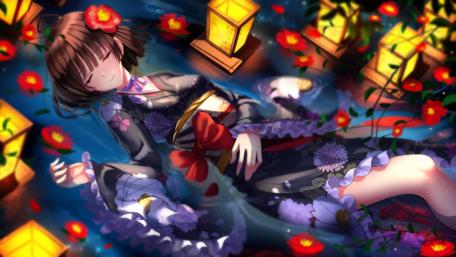 Dreamy Evening Tranquility in Kimono wallpaper