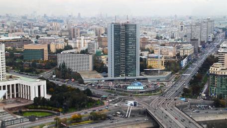 Vibrant Urban Landscape Overlooking the Cityscape wallpaper
