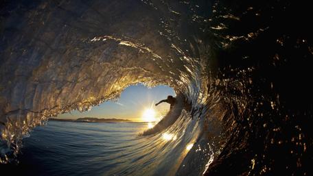 Surfing into the Sunset wallpaper