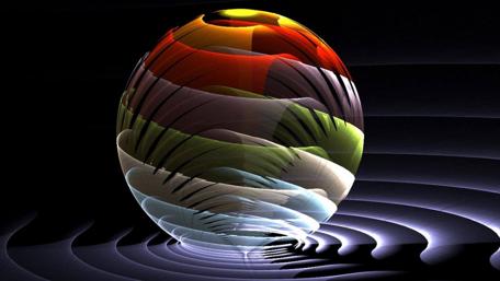 Abstract 3D Ripple Orb wallpaper