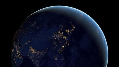 Planet Earth Illuminated at Night wallpaper