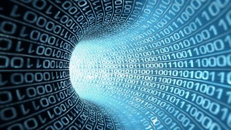 Digital Data Tunnel wallpaper