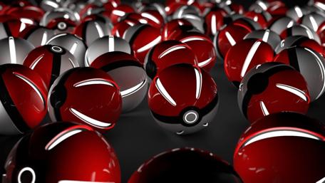 Sea of Poke Balls wallpaper