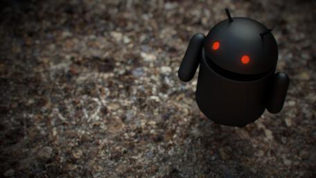 Dark Android Mascot Emergence wallpaper