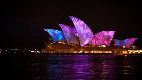 Sydney Opera House Illuminated wallpaper