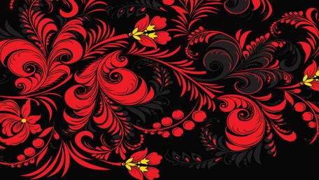 Vivid Floral Swirls on Dark Background wallpaper