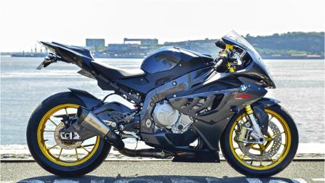 Sleek BMW S1000RR Motorcycle by the Shore wallpaper