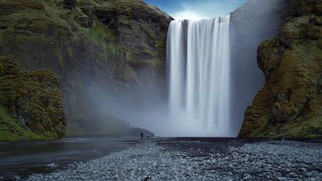 Majestic Waterfall Serenity wallpaper