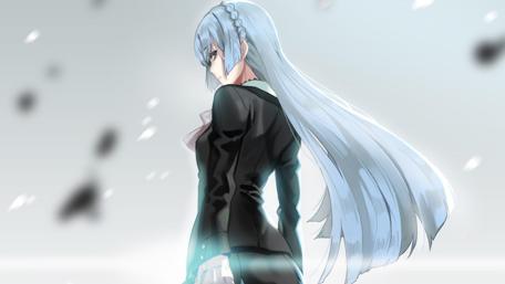 Elegant Anime Character with Flowing Hair wallpaper