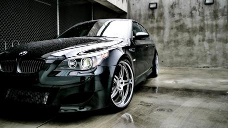 Sleek Black BMW Powerhouse wallpaper