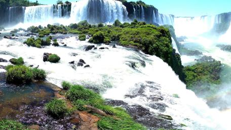 Majestic Cascading Waterscape wallpaper