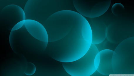 Cyan Bubble Abstract Art wallpaper