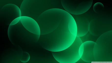 Radiant Green Bubbles Embrace Abstract Art wallpaper