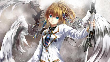 Celestial Guardian in a Mechanical World wallpaper