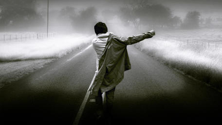 Lost in the Monochrome Mist wallpaper