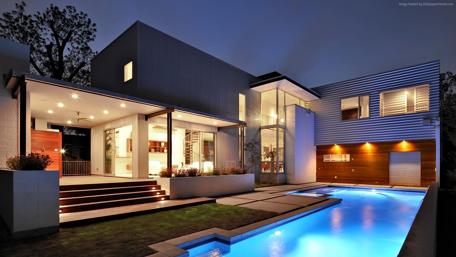 Elegant Modern Home with Stunning Pool Experience wallpaper