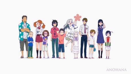 Anohana Friends Amidst Seasons of Emotions wallpaper