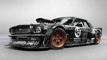 Sleek Black Hoonigan Racing Car wallpaper