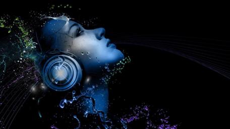 Melodic Contemplation in Blue wallpaper