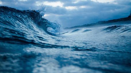 Blue wind wave wallpaper
