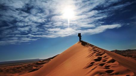 Serene Sunset Over Glorious Dunes wallpaper