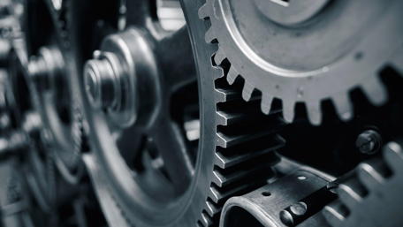 Intricate Metal Gears in Motion wallpaper