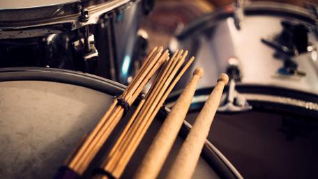 Rhythmic Essence Drum Set Close-Up wallpaper