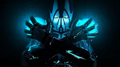 Futuristic Robotic Contemplation wallpaper