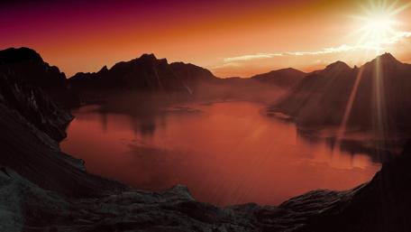 Golden Reflections on Serene Waters wallpaper