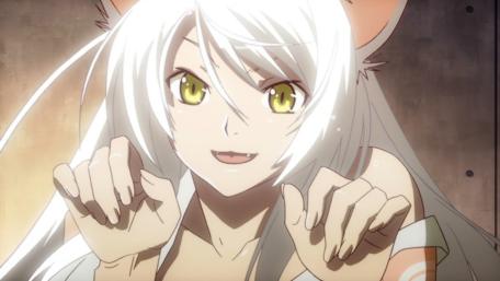 Mysterious Feline Gaze from Monogatari wallpaper