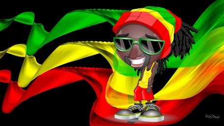 Reggae Vibes Anime Charm wallpaper