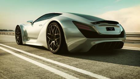 Sleek Dream Car on the Open Road wallpaper