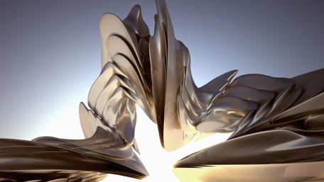 Fluid Forms in Digital Space wallpaper