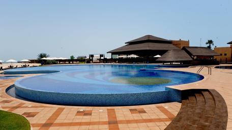Tranquil Oasis by the Poolside wallpaper