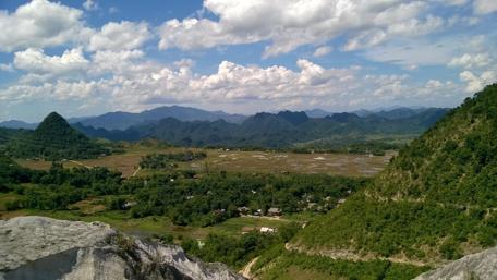 Breathtaking Summer Landscape Viewpoint Over Mountains and Valleys wallpaper
